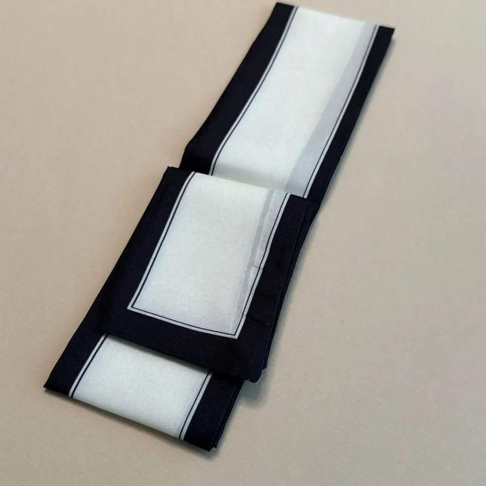 Black and White Scarf #2165